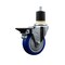 Service Caster 4'' Blue Poly Swivel 1-7/8'' Expanding Stem Caster with Brake SCC-EX20S414-PPUB-BLUE-PLB-178 - alternate 1